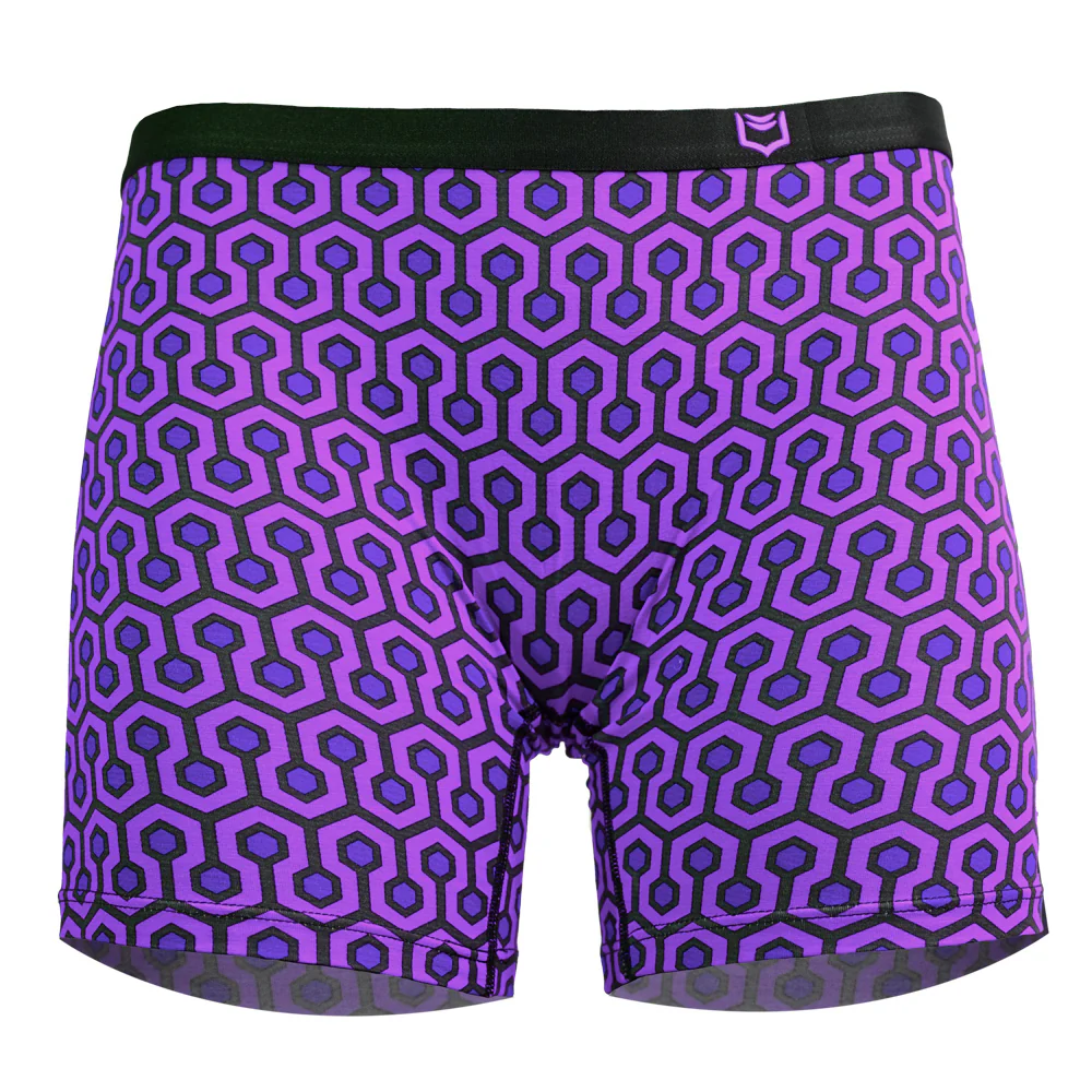 SHEATH Women's Bamboo Hexagon Long Leg Boxer Brief - Image 10